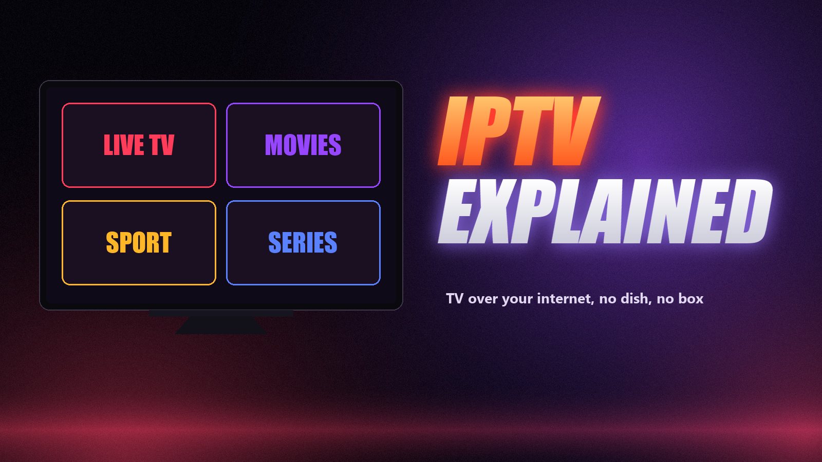 What is IPTV: live channels, films and sport streaming over the internet to a television
